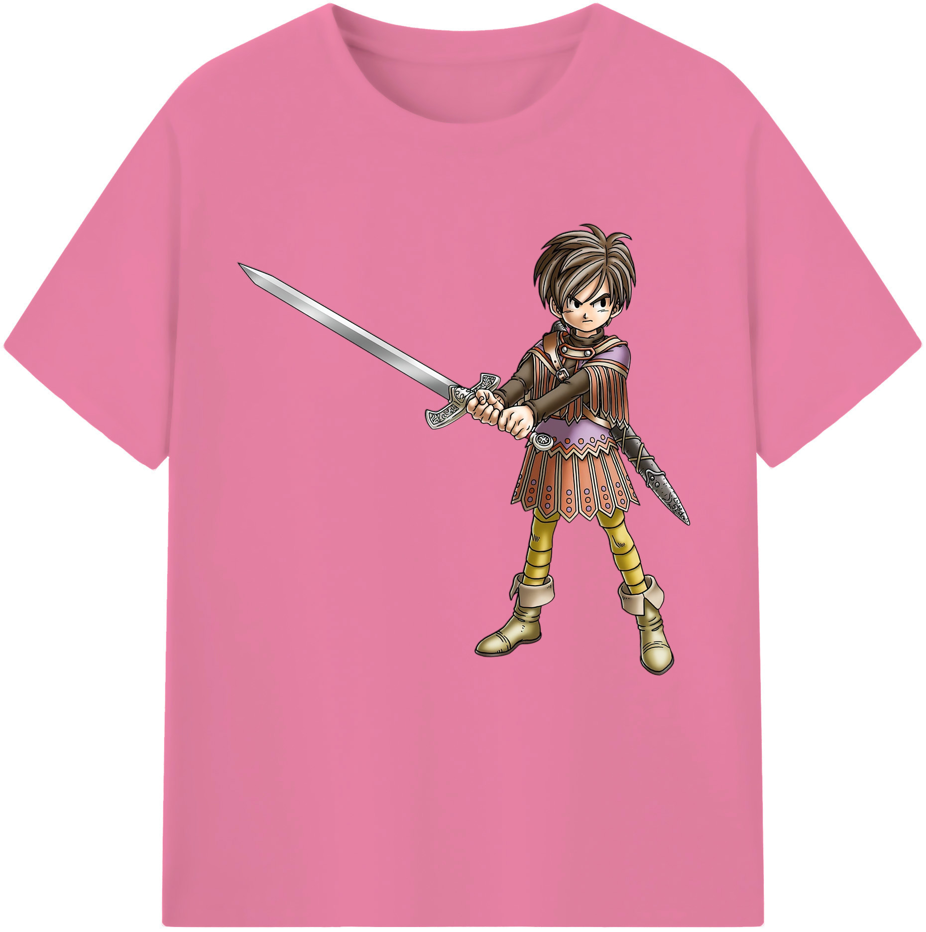 （画像用） ドラゴンクエスト Doragon Kuesuto Dragon Quest 綿100％半袖Tシャツ（フロントプリント）